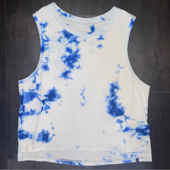 Lululemon Train to Be Tank Top Shibori Blue / White Tie Dye 2 - Picture 3 of 8